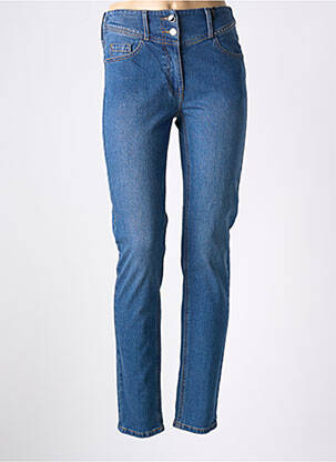 Jeans skinny taille haute taille haute bleu JULIE GUERLANDE femme