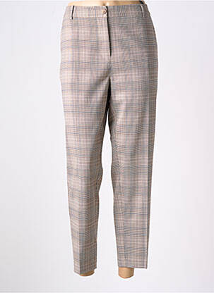 Pantalon 7/8 taille haute taille haute beige JULIE GUERLANDE femme