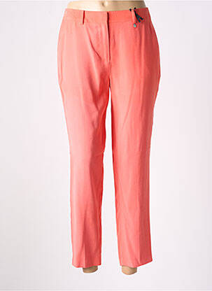 Pantalon chino tissage popeline taille normale orange JULIE GUERLANDE femme