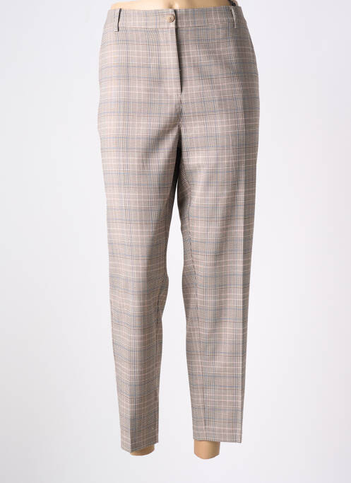 Pantalon 7/8 taille haute taille haute beige JULIE GUERLANDE femme