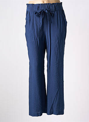 Pantalon large tissage popeline taille normale bleu C'EST BEAU LA VIE femme