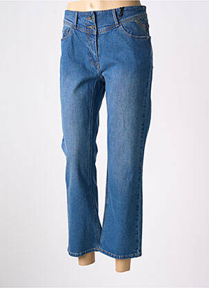 Jeans coupe droite stretch taille normale bleu JULIE GUERLANDE femme