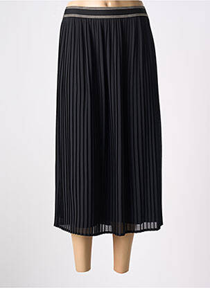 Jupe mi-longue coupe droite noir JULIE GUERLANDE femme