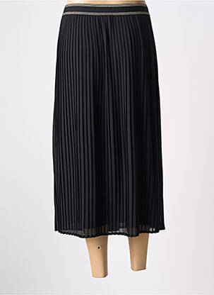 Jupe mi-longue coupe droite noir JULIE GUERLANDE femme