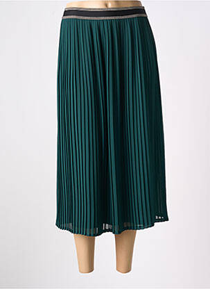 Jupe mi-longue coupe droite vert JULIE GUERLANDE femme
