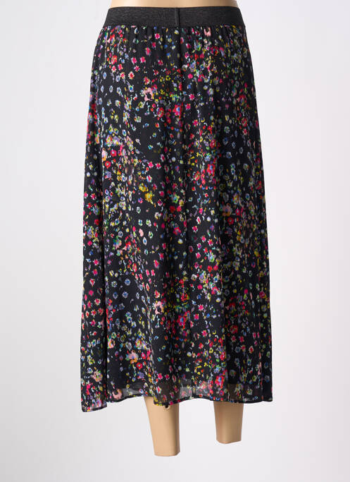 Jupe mi-longue coupe évasée noir JULIE GUERLANDE femme