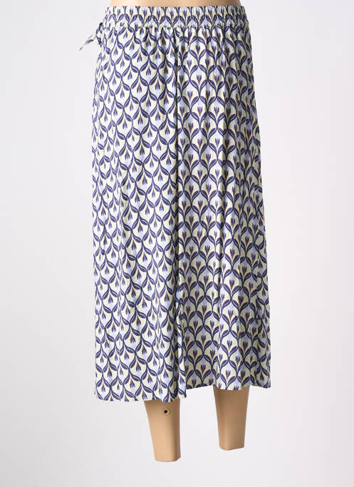 Jupe mi-longue bleu JULIE GUERLANDE pour femme