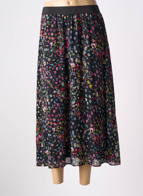 Jupe mi-longue noir JULIE GUERLANDE pour femme