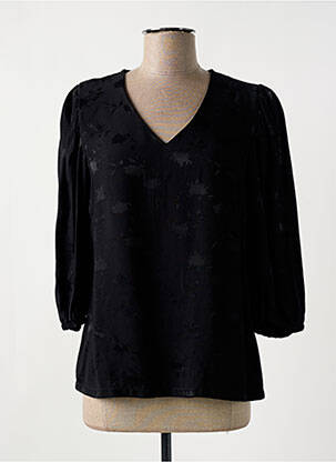 Blouse manches 3/4 manches 3/4 noir JULIE GUERLANDE femme