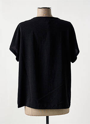 Top coupe fluide manches courtes noir JULIE GUERLANDE femme