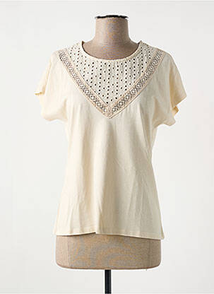 Top manches courtes manches courtes beige JULIE ENOY femme