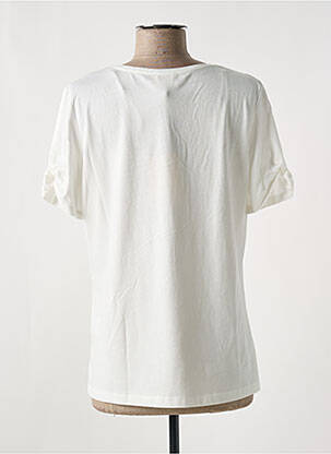 T-shirt sérigraphie floquée manches courtes blanc JULIE GUERLANDE femme