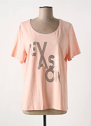 T-shirt coupe droite manches courtes rose JULIE GUERLANDE femme