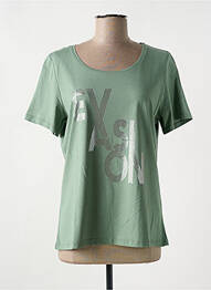 T-shirt coupe droite manches courtes vert JULIE GUERLANDE femme