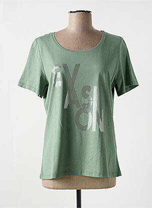 T-shirt coupe droite manches courtes vert JULIE GUERLANDE femme