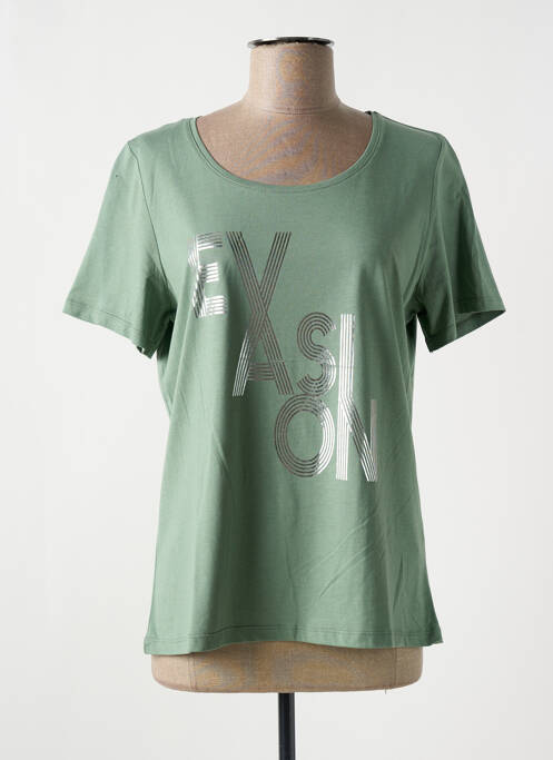 T-shirt coupe droite manches courtes vert JULIE GUERLANDE femme