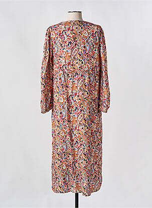 Robe longue manches longues manches longues orange JULIE GUERLANDE femme