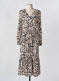 Robe longue manches longues manches longues noir C'EST BEAU LA VIE femme