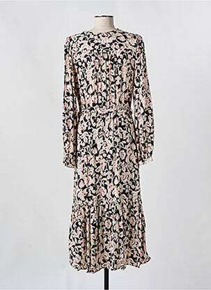 Robe longue manches longues manches longues noir C'EST BEAU LA VIE femme