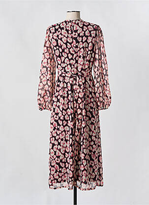 Robe longue manches longues manches longues rose JULIE GUERLANDE femme