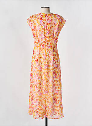Robe longue manches courtes manches courtes jaune JULIE GUERLANDE femme