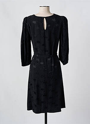 Robe mi-longue manches 3/4 manches 3/4 noir JULIE GUERLANDE femme