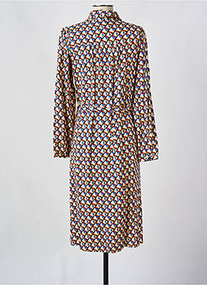 Robe mi-longue manches longues manches longues beige C'EST BEAU LA VIE femme