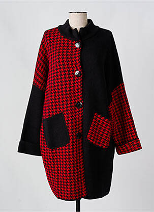 Gilet manches longues stretch rouge KARIN HERTZ femme