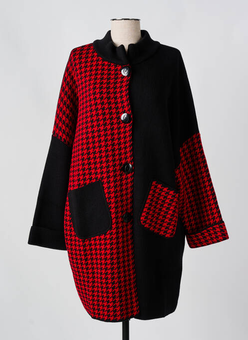 Gilet manches longues stretch rouge KARIN HERTZ femme