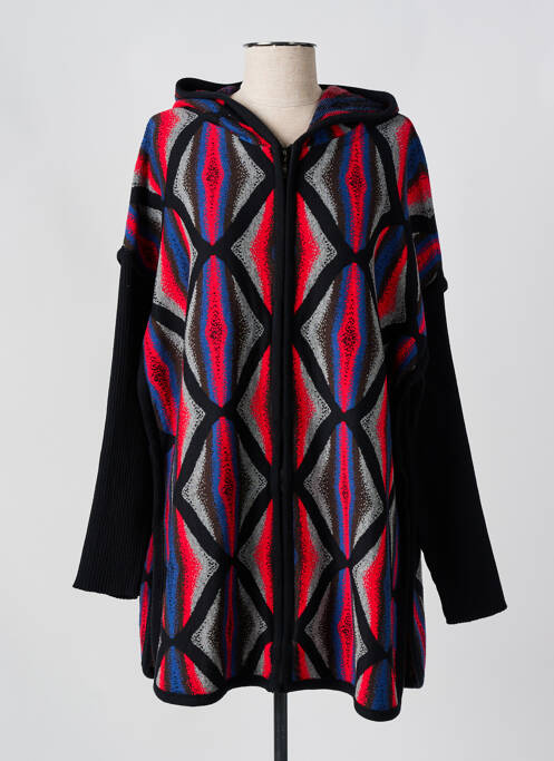 Gilet manches longues maille souple et aérée noir KARIN HERTZ femme