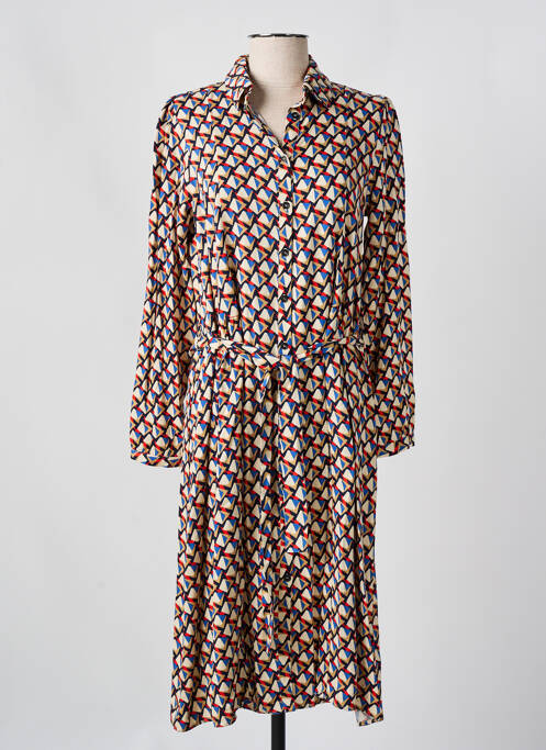 Robe mi-longue orange C'EST BEAU LA VIE pour femme