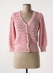 Gilet manches longues rose JULIE GUERLANDE pour femme seconde vue