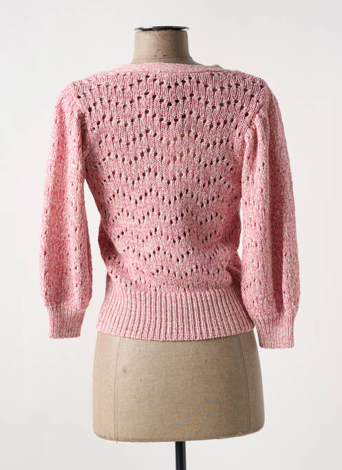 Gilet manches longues rose JULIE GUERLANDE pour femme