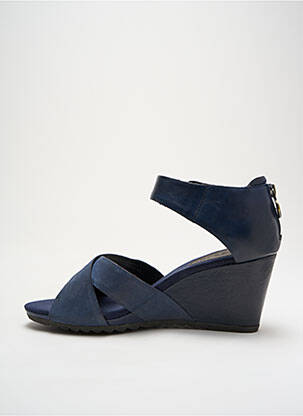 Sandales/nu pieds matière lisse talon de 4 à 6cm bleu GEOX femme
