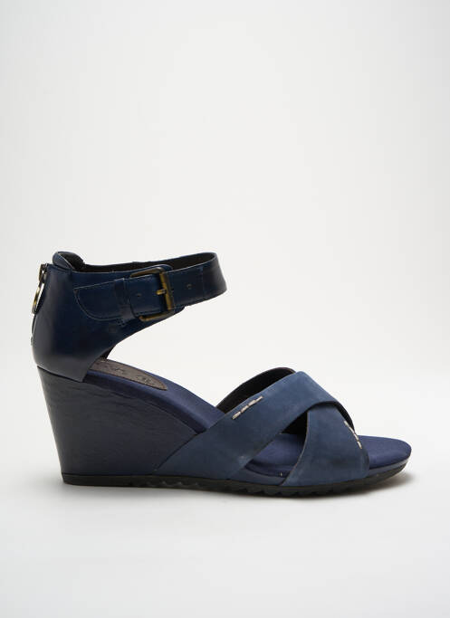 Sandales/nu pieds matière lisse talon de 4 à 6cm bleu GEOX femme