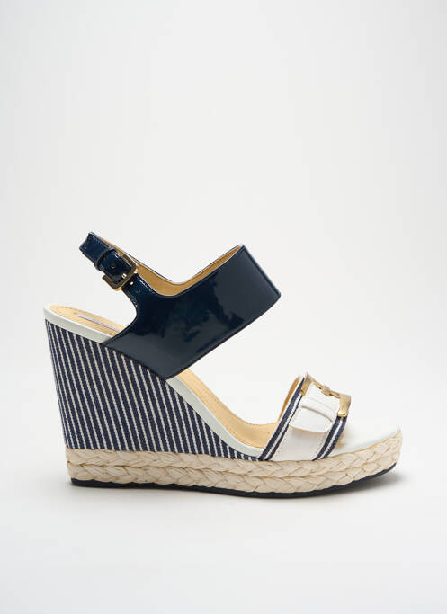 Sandales/nu pieds matière lisse talon haut de 10cm et plus bleu GEOX femme