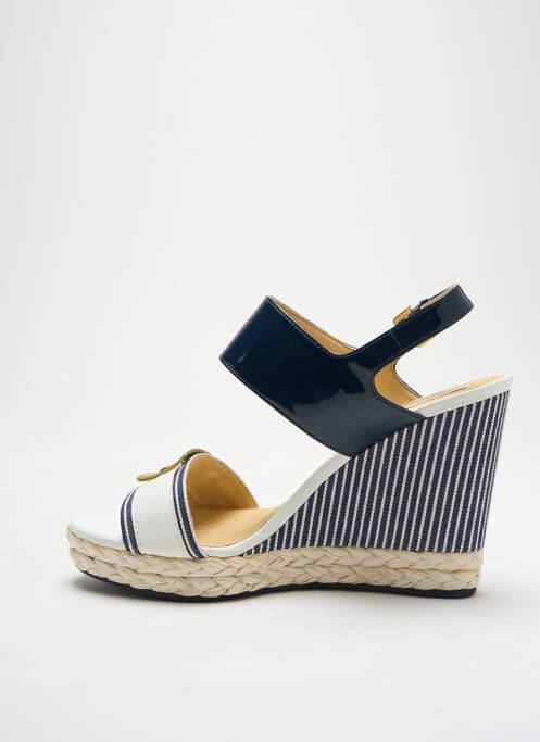 Sandales/nu pieds matière lisse talon haut de 10cm et plus bleu GEOX femme
