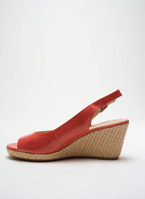 Sandales/nu pieds matière lisse talon de 4 à 6cm rose JB MARTIN femme