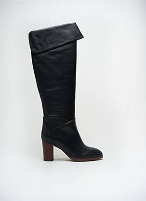 Bottes tissage satiné talon de 4 à 6cm noir JB MARTIN femme