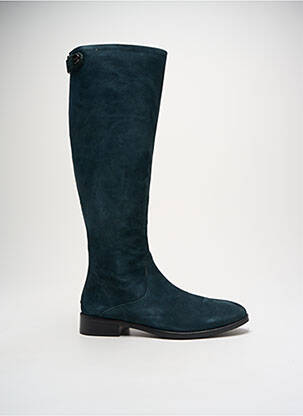 Bottes nubuck talon plat jusqu'à 3cm bleu JB MARTIN femme