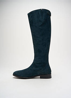 Bottes nubuck talon plat jusqu'à 3cm bleu JB MARTIN femme