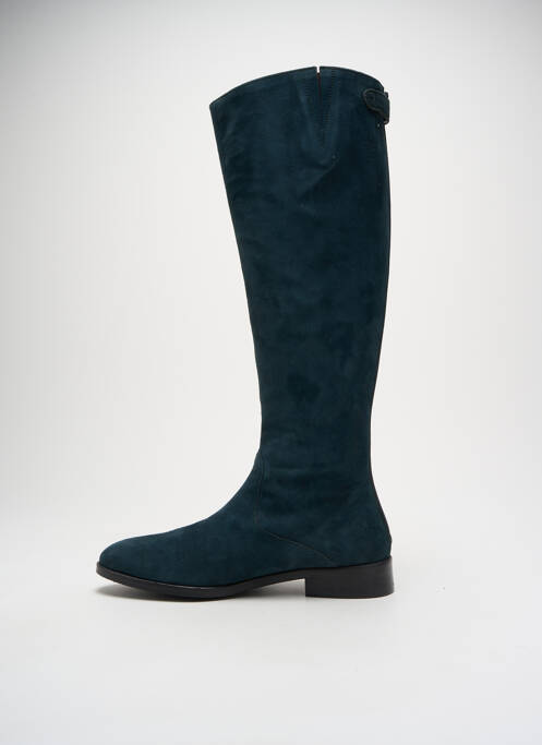 Bottes nubuck talon plat jusqu'à 3cm bleu JB MARTIN femme