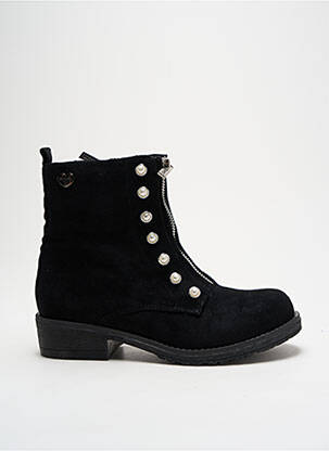 Bottines/boots tissage satiné talon plat jusqu'à 3cm noir FRACOMINA femme