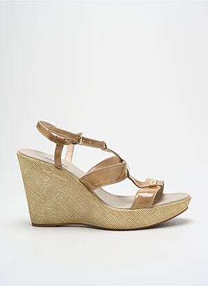Sandales/nu pieds matière lisse talon haut de 10cm et plus beige NERO GIARDINI femme
