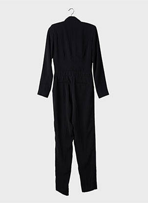 Combi-pantalon tissage crêpe manches longues noir MORGAN femme