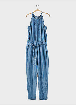 Combi-pantalon poches fines bretelles bleu ONE STEP femme