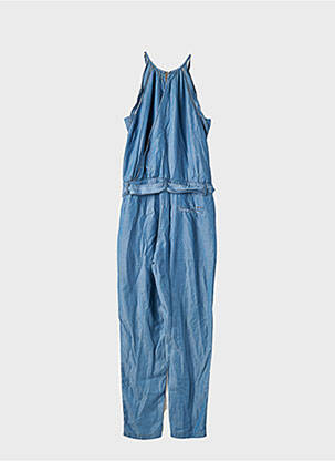 Combi-pantalon poches fines bretelles bleu ONE STEP femme