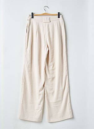 Pantalon large taille à pinces taille haute beige NASTY GAL femme