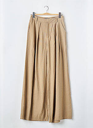 Pantalon large coupe fluide taille haute vert NASTY GAL femme