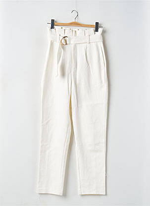 Jean coupe mom taille froncée taille haute blanc BOOHOO femme